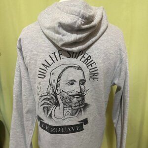 Zig Zag Qualite Superieure Men's Gray Hoodie Sweater Size Small Independent
